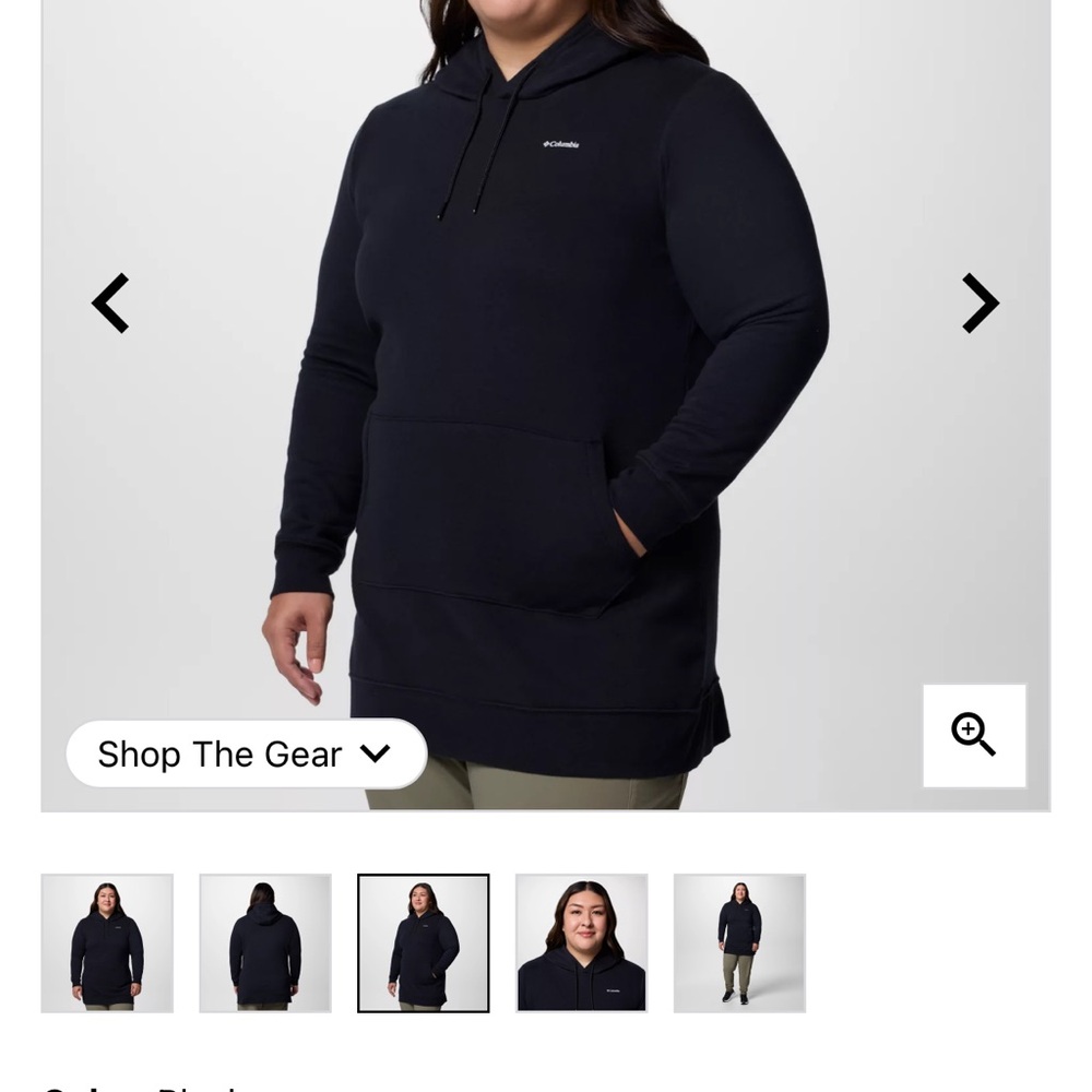 Columbia long plus size Black Hoodie size 3x